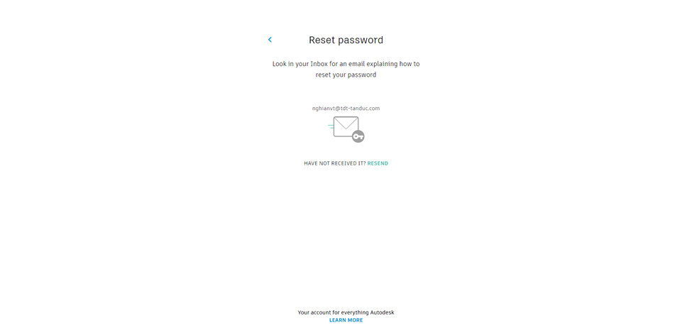 HƯỚNG DẪN RESET PASSWORD TÀI KHOẢN AUTODESK